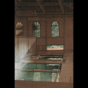 「上州法師温泉」 川瀬巴水 （1933年）
