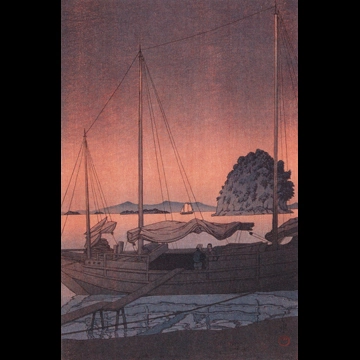 「日本風景集II 関西篇 伊予の葉山」 川瀬巴水 （1934年）