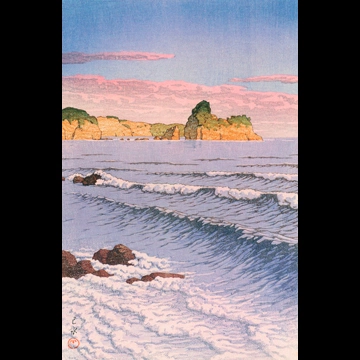「日本風景集 東日本篇 後志美国（朝海）」 川瀬巴水 （1933年）