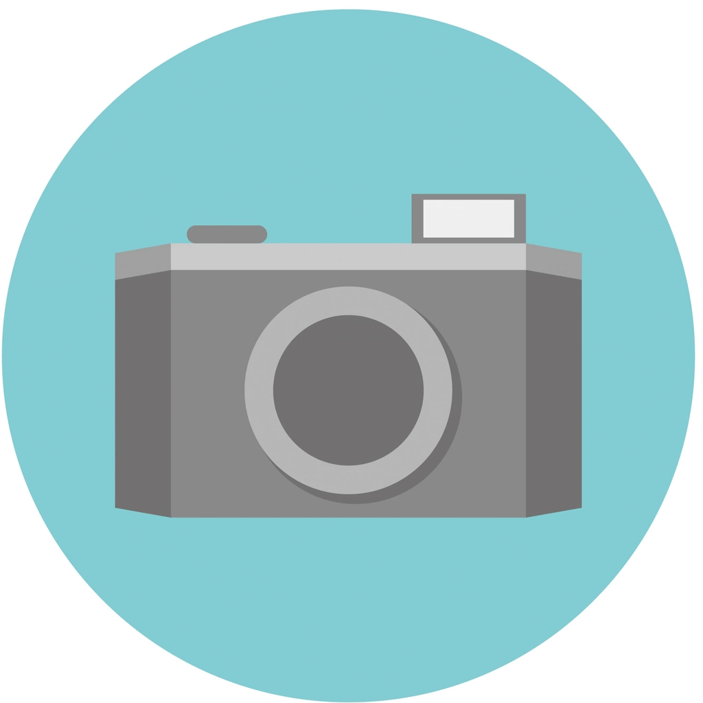 Set of 3 Camera Icon Illustrations and Vectors | Camera Circular Icon