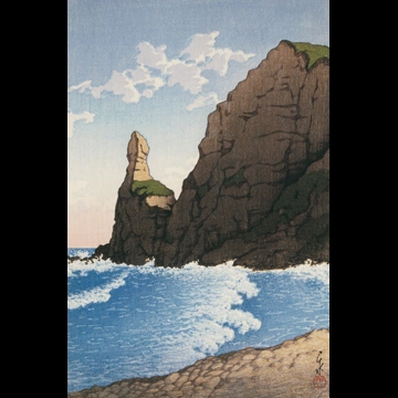 「日本風景集 東日本篇 後志セタカムイ岩」 川瀬巴水 （1933年）