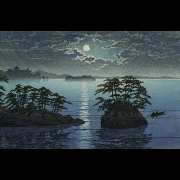 Japanese Sceneries, Eastern Japan Series: Futagojima Island, Matsushima by Hasui Kawase (1933)