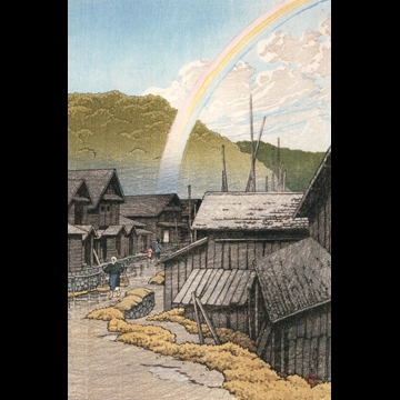 Japanese Sceneries, Eastern Japan Series: Kanita, Aomori Prefecture by Hasui Kawase (1933)