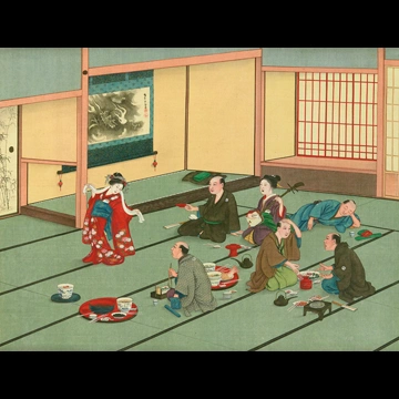 Banquet by Workshop of Kawahara Keiga (circa 1809-1829)