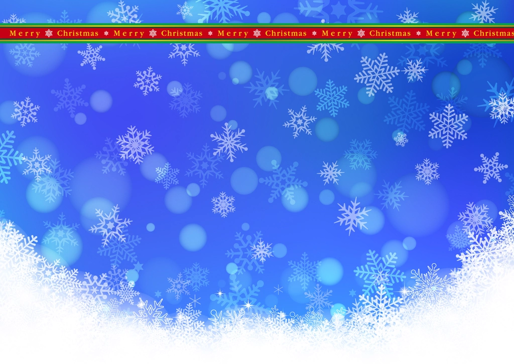 Set of 6 Christmas Tape and Falling Snowflakes Background Illustrations and Vectors | Blue