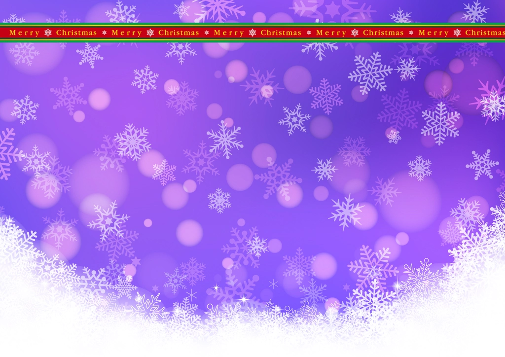 Set of 6 Christmas Tape and Falling Snowflakes Background Illustrations and Vectors | Purple