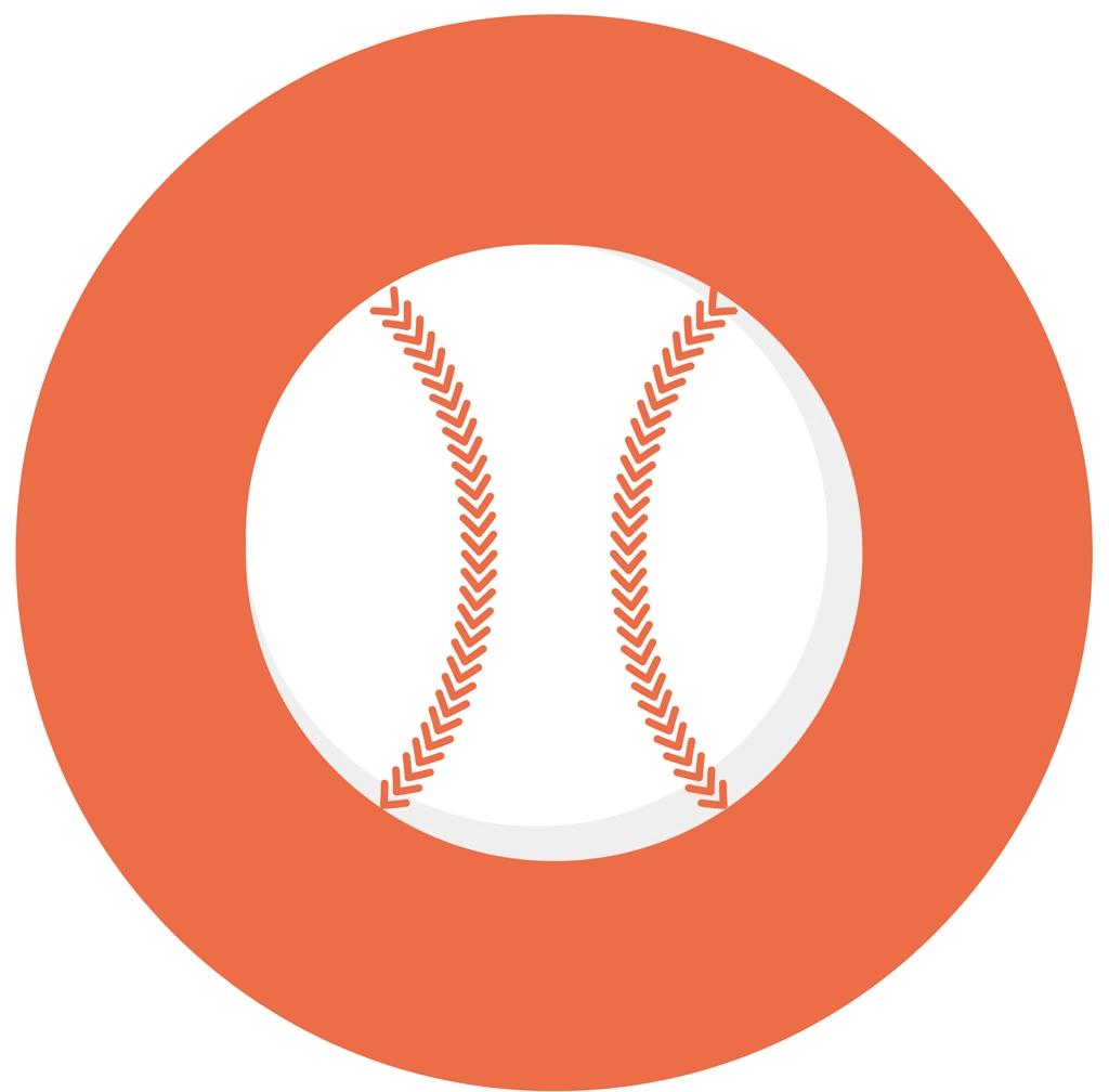 Set of 3 Baseball Icon Illustrations and Vectors | Baseballl Circular Icon