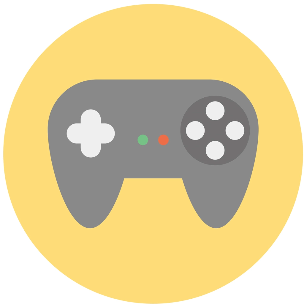 Set of 3 Game Controller Icon Illustrations and Vectors | Game Controller Circular Icon