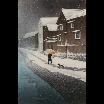Selected Scenes of Tokaido Road: Handa Shinkawabata in Bishu Province by Hasui Kawase (1935)