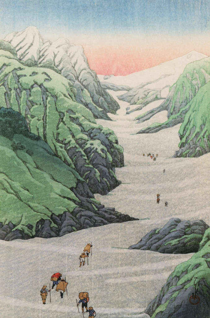 Snowy Valley on Mt. Hakuba by Hasui Kawase (1932) | from Hasui Kawase Art Works Collection Revised Edition