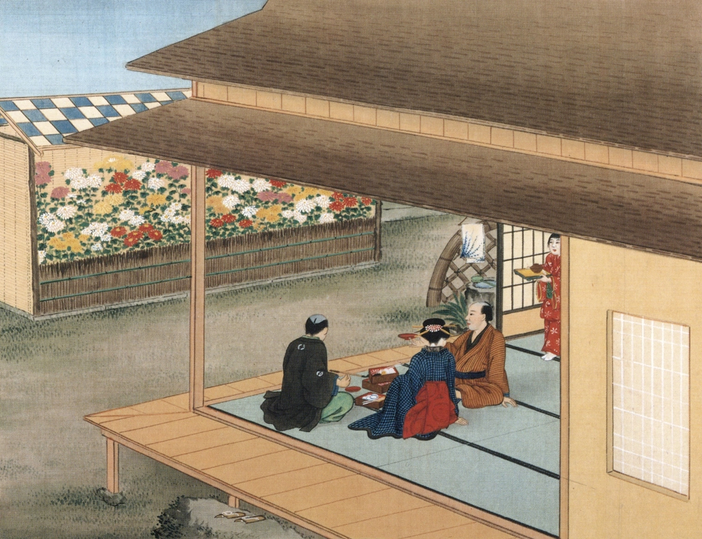 「菊見」 川原慶賀工房 （1809-1829年頃） | 秘蔵浮世絵大観 8 パリ国立図書館より