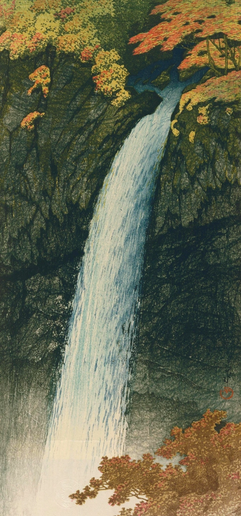 「日光華厳の瀧」 川瀬巴水 （1931年） | 川瀬巴水絵画集 2より