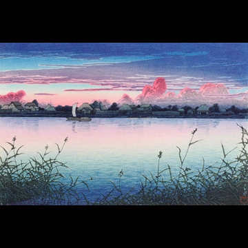 「初秋の浦安」 川瀬巴水 （1931年）