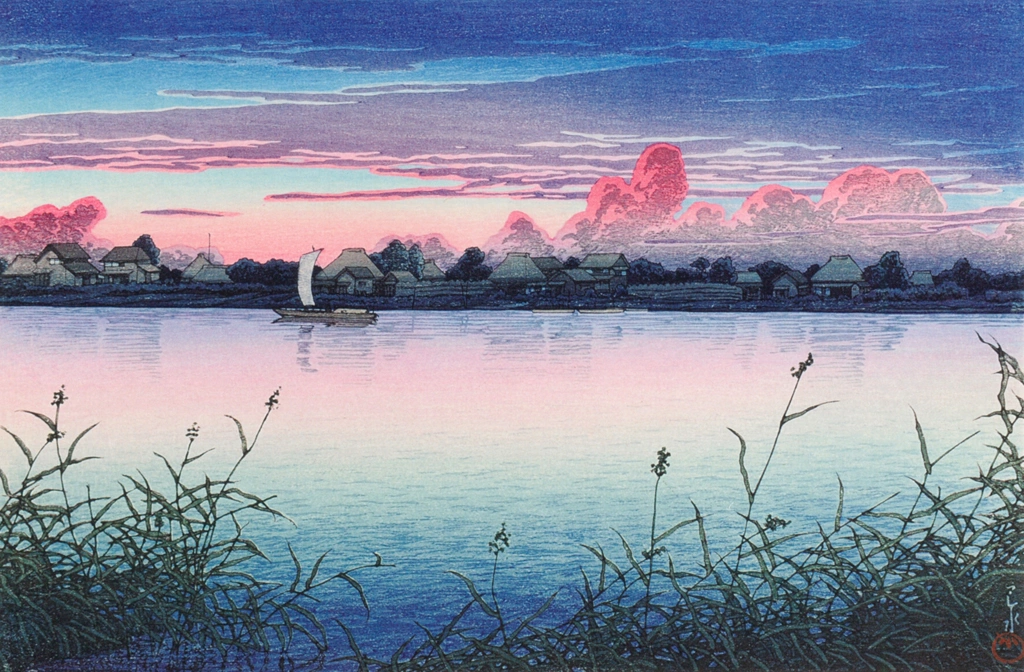 「初秋の浦安」 川瀬巴水 （1931年） | 生誕130年 川瀬巴水展 郷愁の日本風景より