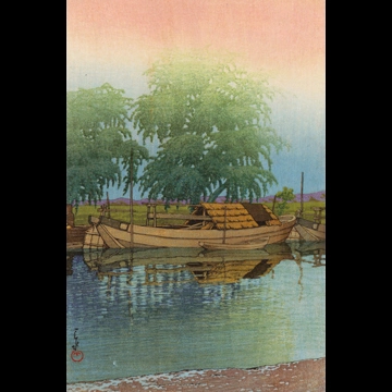 「土浦の朝」 川瀬巴水 （1931年）