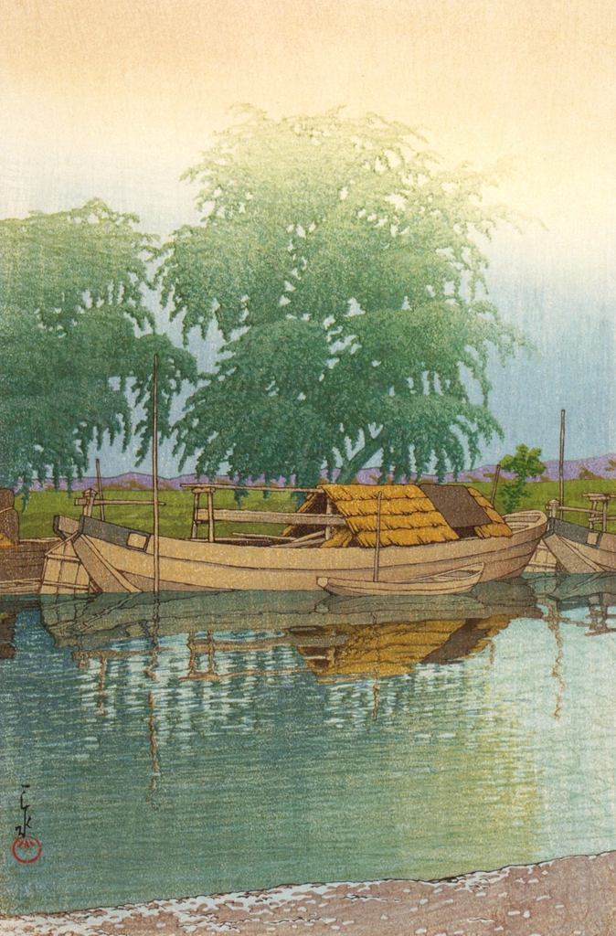 「土浦の朝」 川瀬巴水 （1931年） | 生誕130年 川瀬巴水展 郷愁の日本風景より