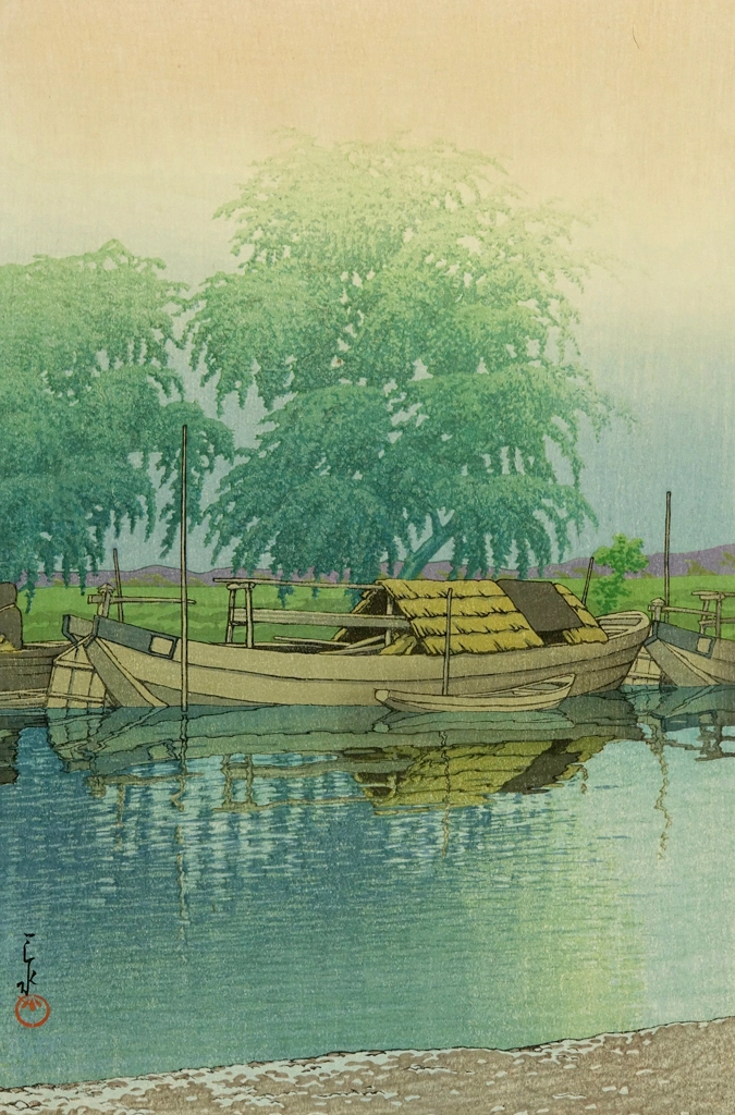「土浦の朝」 川瀬巴水 （1931年） | 4