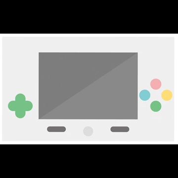 3種類の携帯型ゲーム機のアイコンイラストとベクター