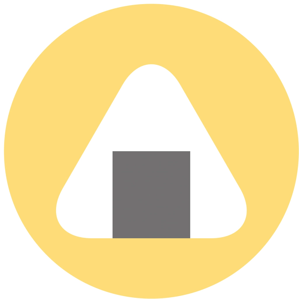 Set of 3 Onigiri Icon Illustrations and Vectors | Onigiri Circular Icon