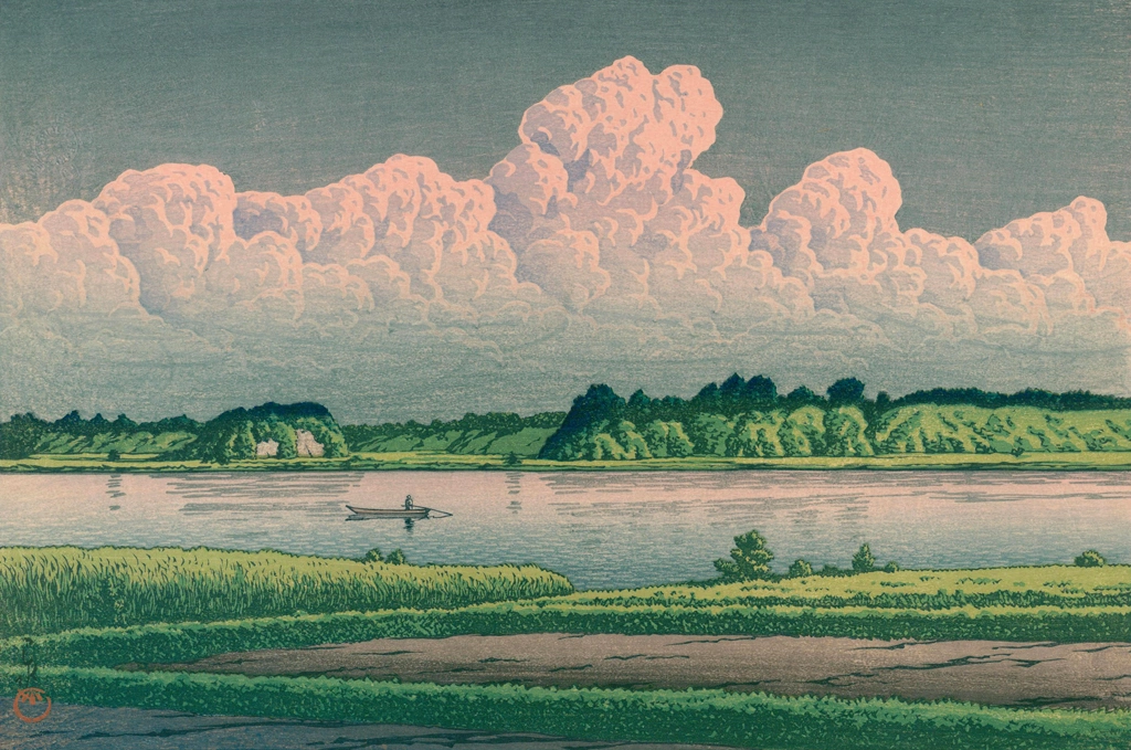 「手賀沼」 川瀬巴水 （1930年） | 川瀬巴水版画集 2より