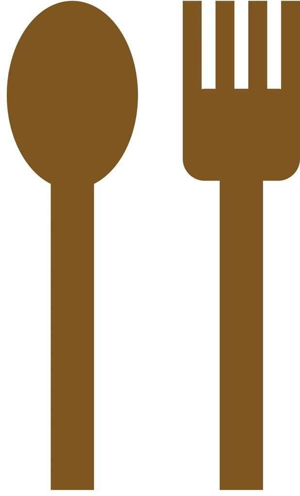 Set of 3 Spoon and Fork Icon Illustrations and Vectors | Monochromatic Spoon and Fork Icon