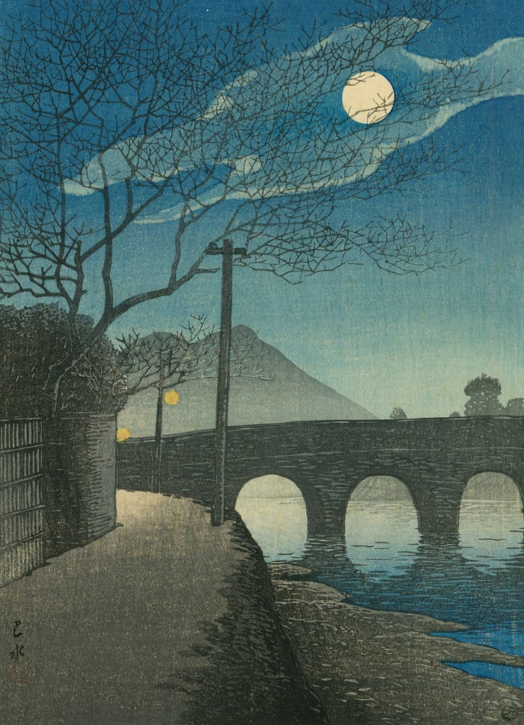 「日本風景選集 鹿児島甲突川」 川瀬巴水 （1922年） | 2