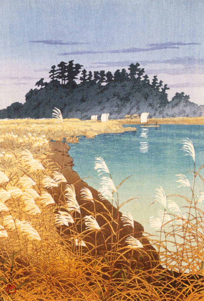 「市川の晩秋」 川瀬巴水 （1930年） | 生誕130年 川瀬巴水展 郷愁の日本風景より