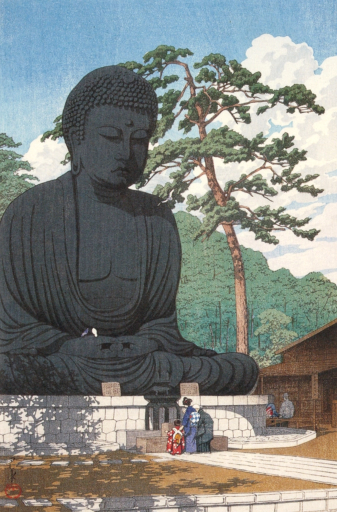 「鎌倉大仏」 川瀬巴水 （1930年） | 生誕130年 川瀬巴水展 郷愁の日本風景より