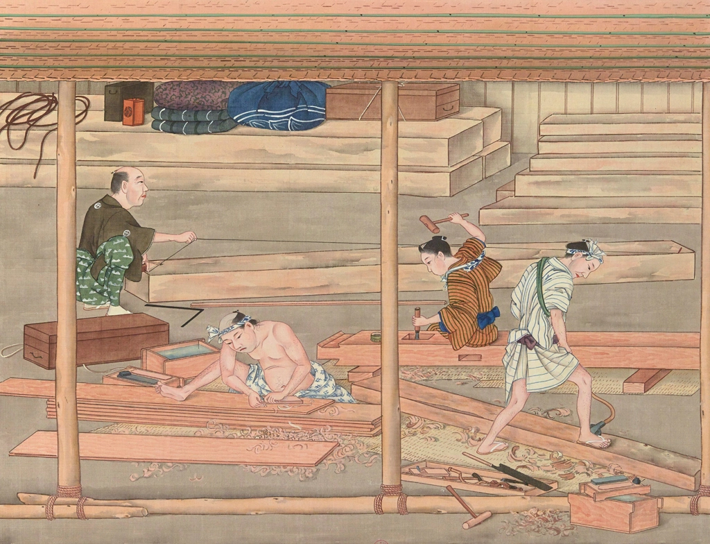 A Carpenter’s Workshop by Workshop of Kawahara Keiga (circa 1809-1829) | 1