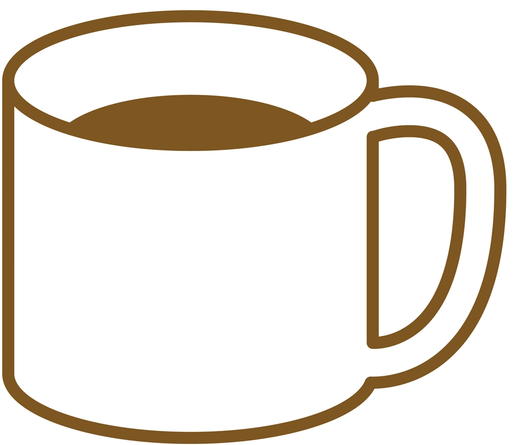 Set of 3 a Cup of Coffee Icon Illustrations and Vectors | Monochromatic a Cup of Coffee Icon