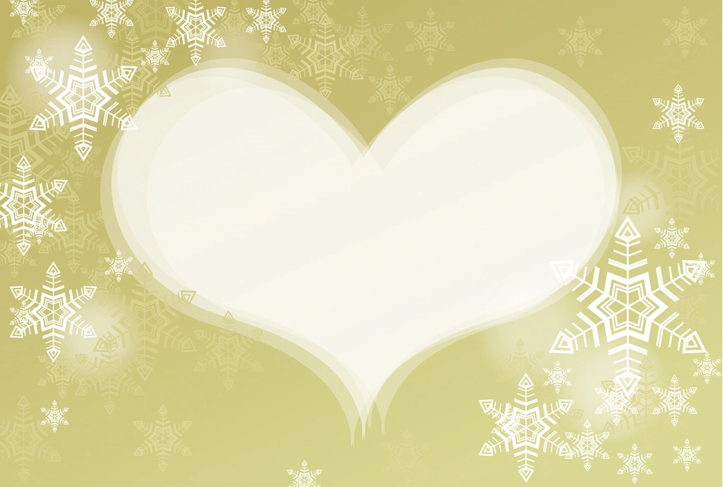 Set of 6 Snowflake and Heart Background Illustrations and Vectors | Yellow