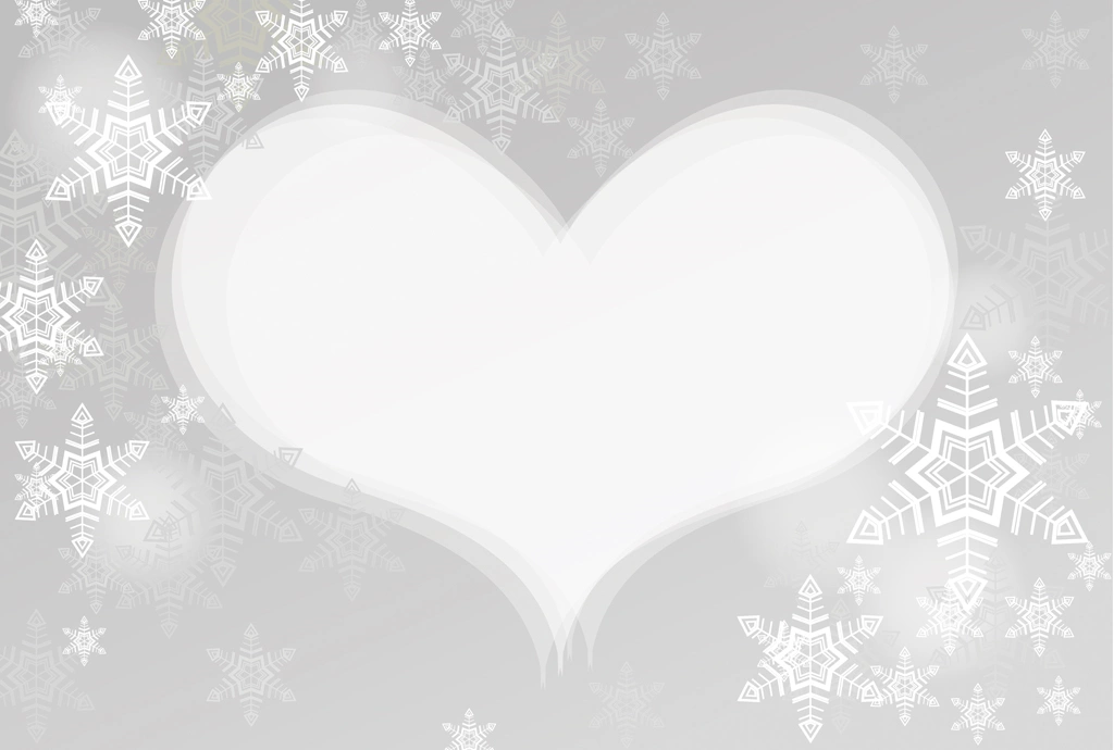 Set of 6 Snowflake and Heart Background Illustrations and Vectors | Gray