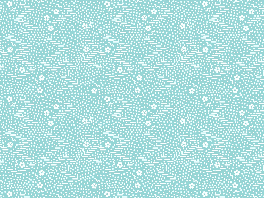 Set of 5 Cherry Blossom and Dot Pattern Background Illustrations and Vectors | Blue Green