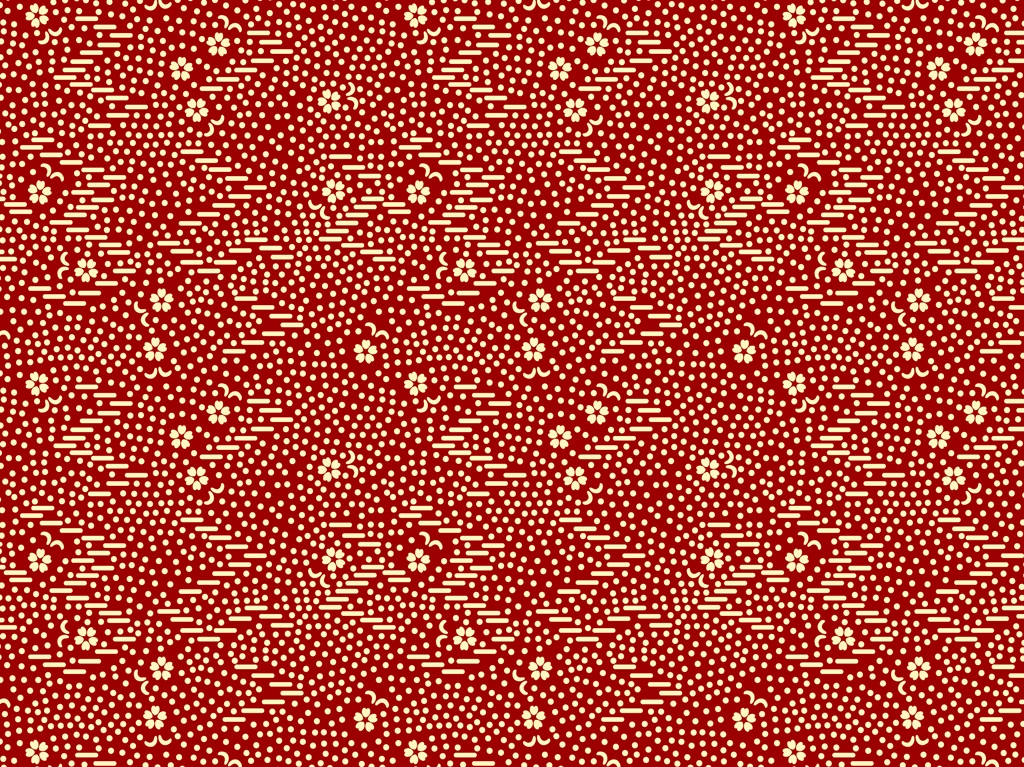 Set of 5 Cherry Blossom and Dot Pattern Background Illustrations and Vectors | Red