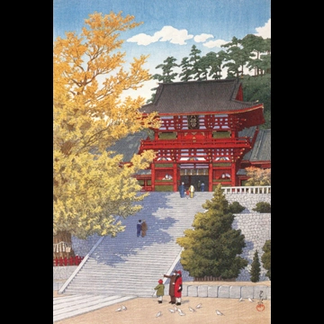 Tsurugaoka Hachimangū by Hasui Kawase (1931)