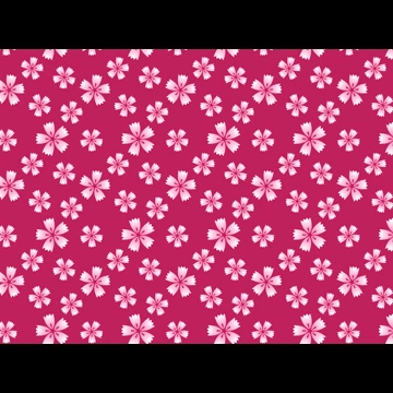 6種類の撫子の花柄模様の背景イラストとベクター