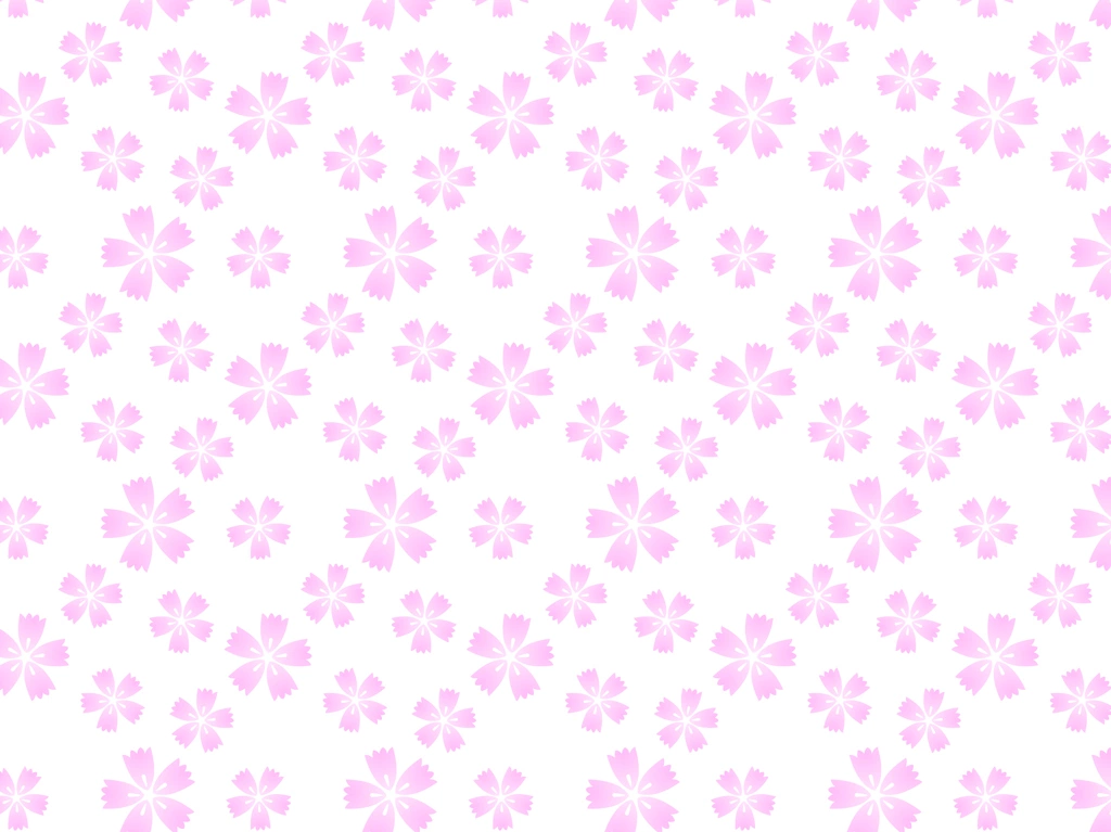 6種類の撫子の花柄模様の背景イラストとベクター | ピンク色と白色