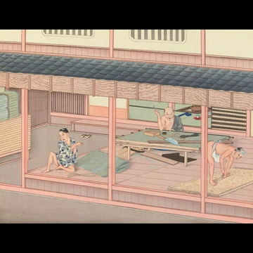 A Tatami Shop by Workshop of Kawahara Keiga (circa 1809-1829)