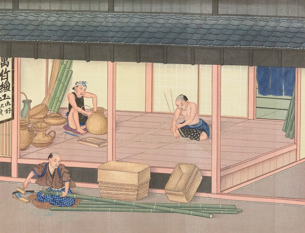 A Bamboo Worker’s Shop by Workshop of Kawahara Keiga (circa 1809-1829) | 1