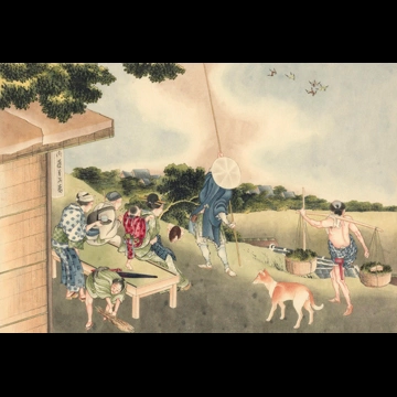 In Front of a Tea-shop by Katsushika Hokusai (circa 1826)