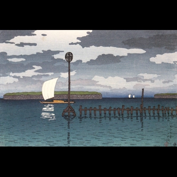 「東京十二題 品川沖」 川瀬巴水 （1920年）