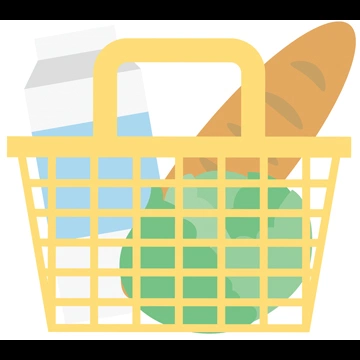 Set of 3 Shopping Basket Icon Illustrations and Vectors