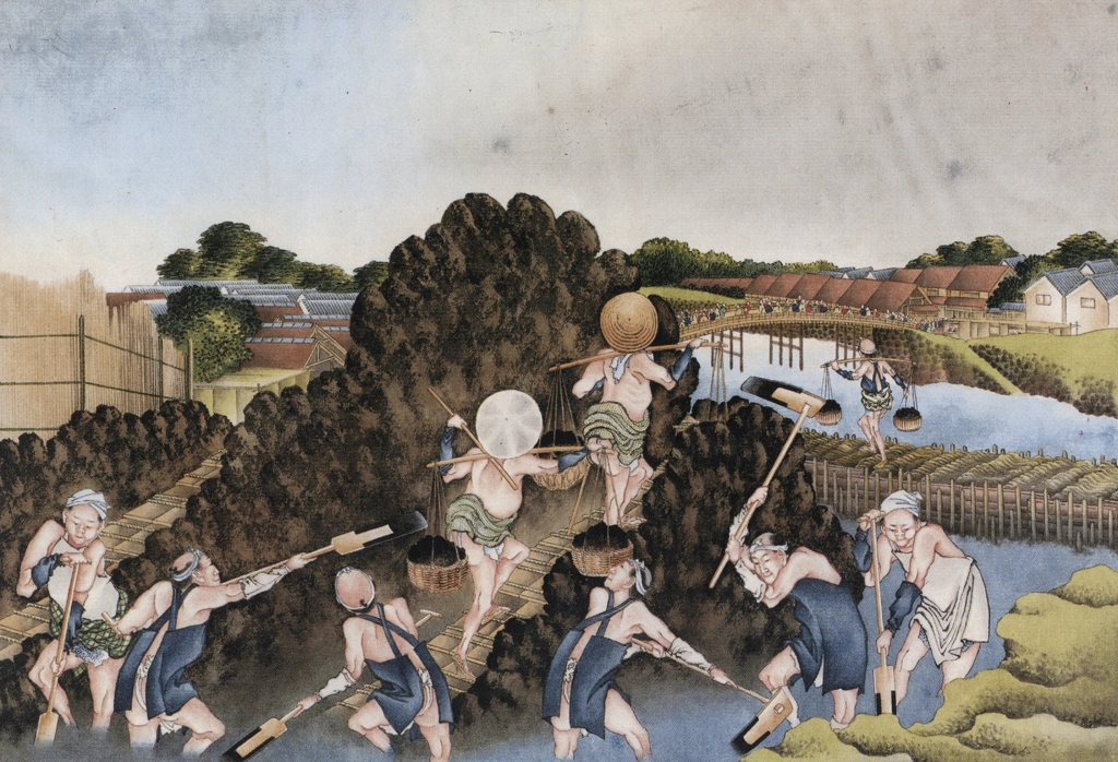 Construction Work by Katsushika Hokusai (circa 1826) | from Ukiyo-e Masterpieces in European Collections: Bibliothèque nationale de France