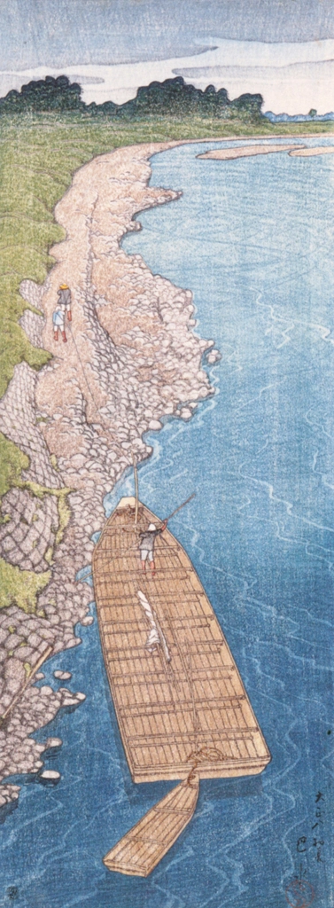 「曇り日の矢口」 川瀬巴水 （1919年） | 生誕130年 川瀬巴水展 郷愁の日本風景より