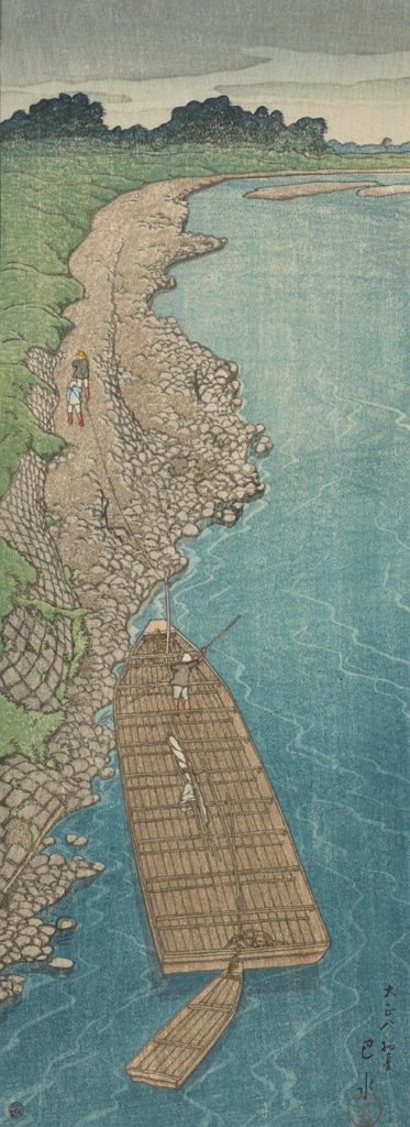「曇り日の矢口」 川瀬巴水 （1919年） | 3