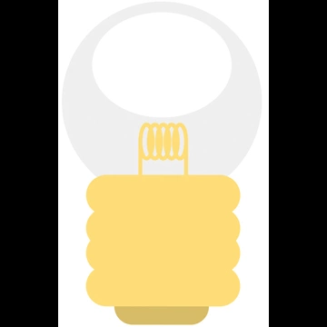 3種類の電球のアイコンイラストとベクター