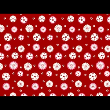 6種類の桜と菊の花柄背景イラストとベクター