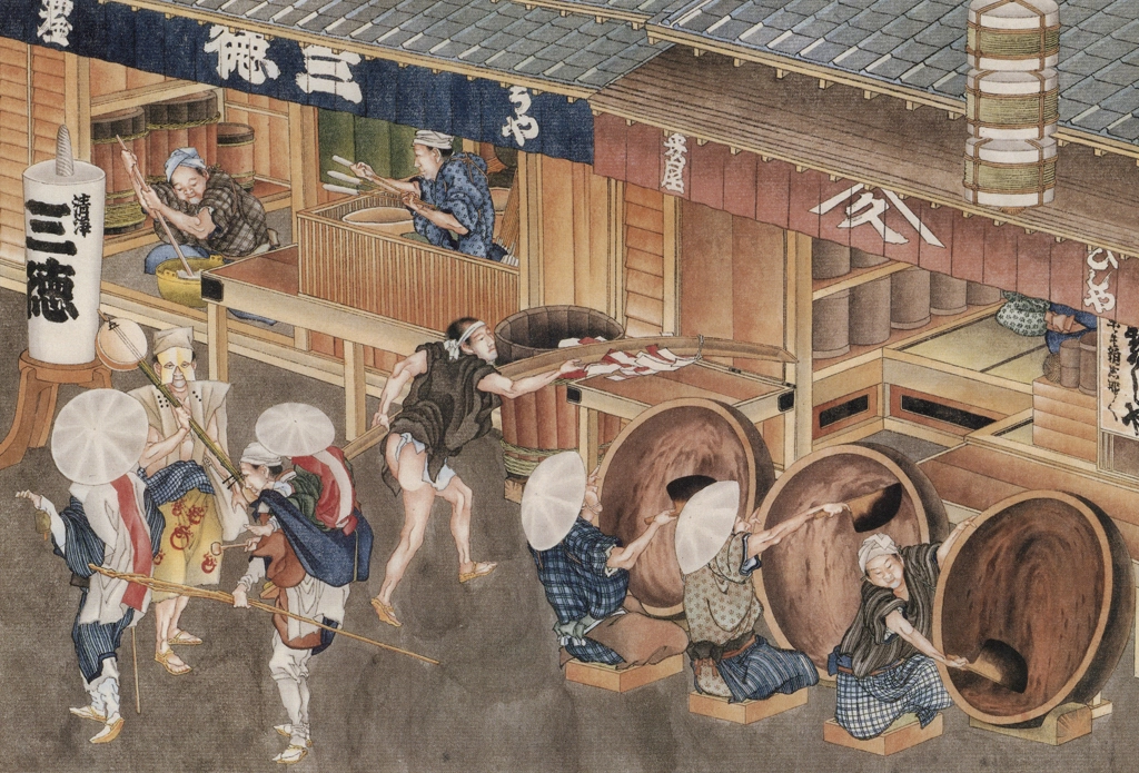 「漆屋・ろうそく屋」 葛飾北斎 （1826年頃） | 秘蔵浮世絵大観 8 パリ国立図書館より