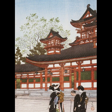 「日本風景選集 京都大極殿」 川瀬巴水 （1922年）