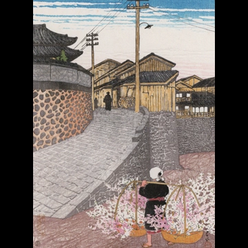 「日本風景選集 長崎金屋町」 川瀬巴水 （1923年）